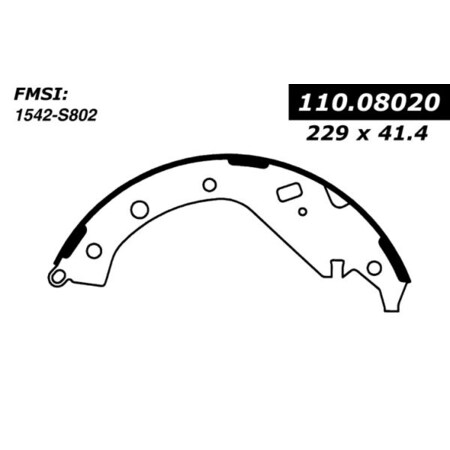 Centric Parts Centric Brake Shoes, 111.08020 111.08020